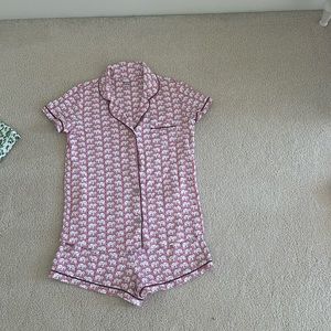 Short Sleeve Roller Rabbit pink elephant